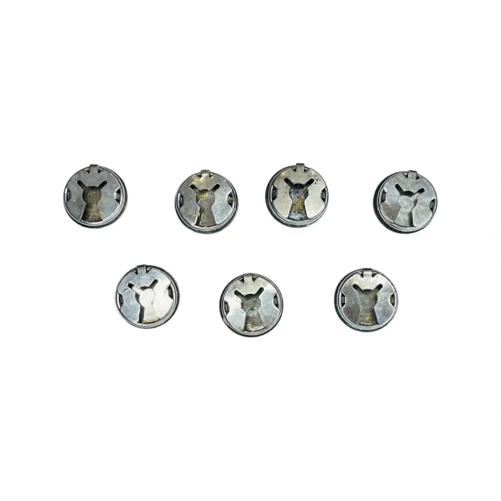 Vintage Sterling Silver Southwestern Concho Button Covers Western Set of 7